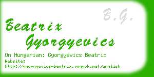 beatrix gyorgyevics business card